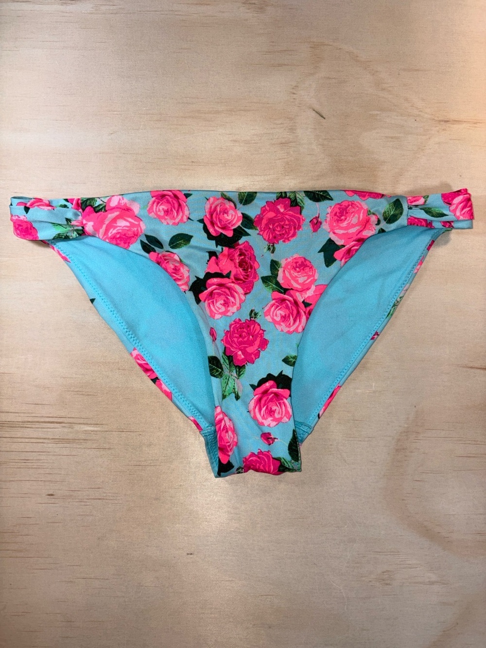 Floral Ruched Side Bikini Bottom Sz 4